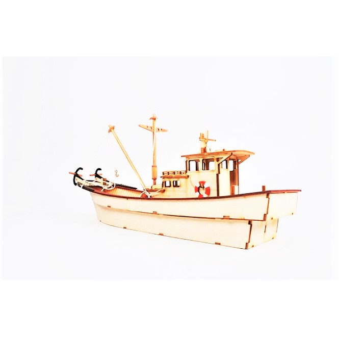 Desktop Wooden Model Kit - Fishing Boat