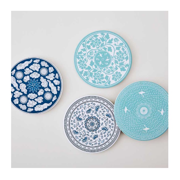 [NMK] Ceramic Traditional Pattern Coaster