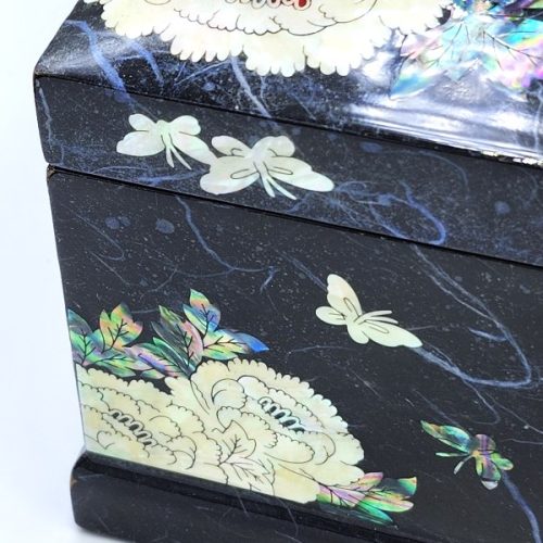 Peony & Butterflies Hanji Box (Blue) - Image 3