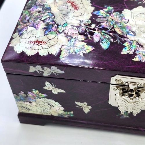 Peony & Butterflies Hanji Box (Purple) - Image 2