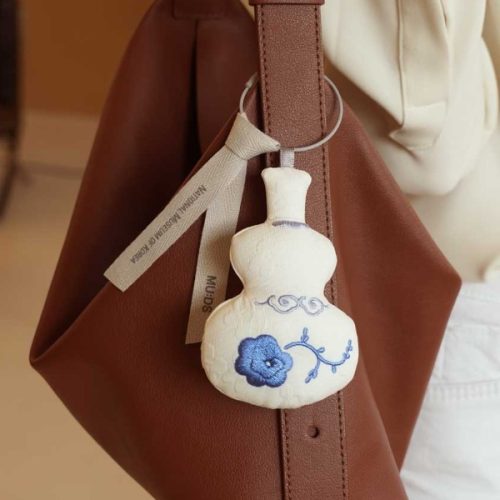 [NMK] White Porcelain Keyring - Wildflower - Image 2