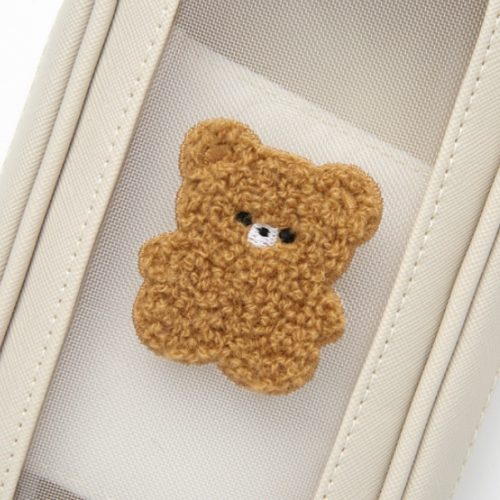 [ArtBox] Fuzzy Teddy Bear Accordion Pencil Case - Image 3