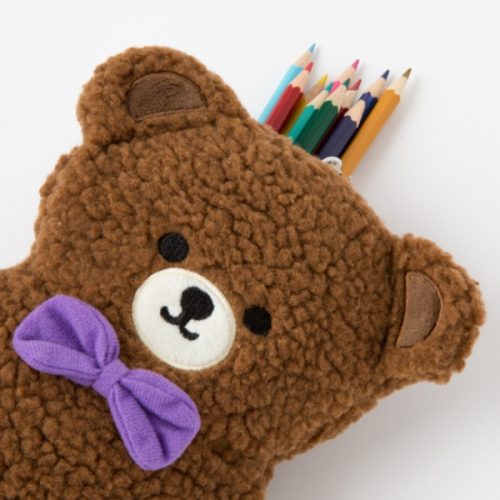 [ArtBox] Fuzzy Standing Teddy Bear Pencil Case - Image 4