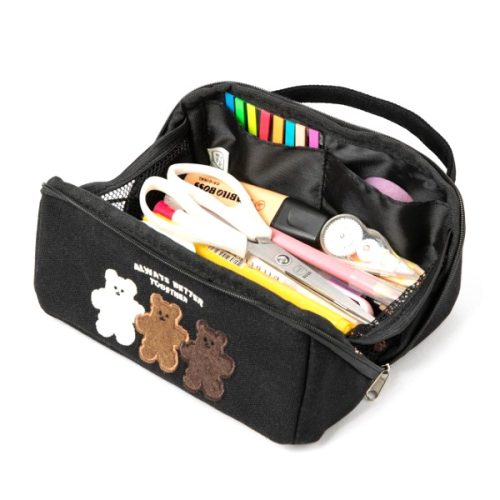 [ArtBox] Teddy Bear Trio Handle Pouch - Image 4